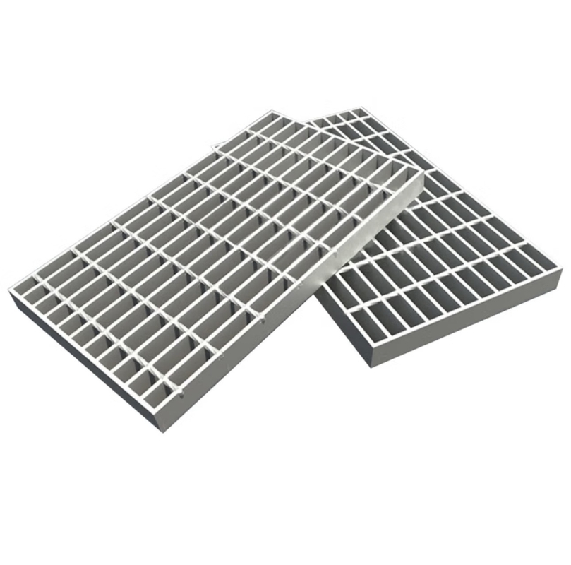 هيكل الفولاذ المغلف غطاء الخندق الأرضية شبكة الصرف الصحي 50mm الشواية عبر القضيب